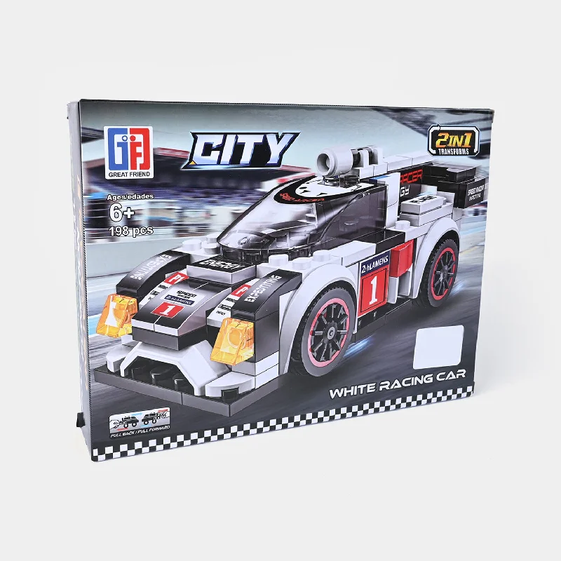 Hand - Made Wooden Building Blocks with a Transportation - Themed CollectionEducational 2 IN 1 Transforms Building Block Set