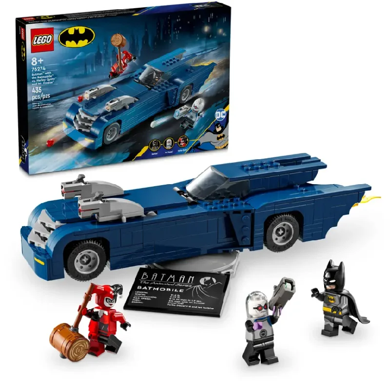 Hand - Painted Wooden Building Blocks in a Farmyard Animal DesignBatman™ with the Batmobile™ vs. Harley Quinn™ and Mr. Freeze™