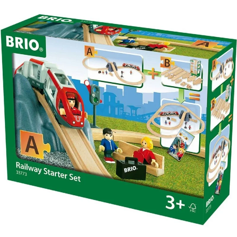 Battery - Powered Miniature Train for Indoor Home Layouts with Sound EffectsBrio Railway Starter Set