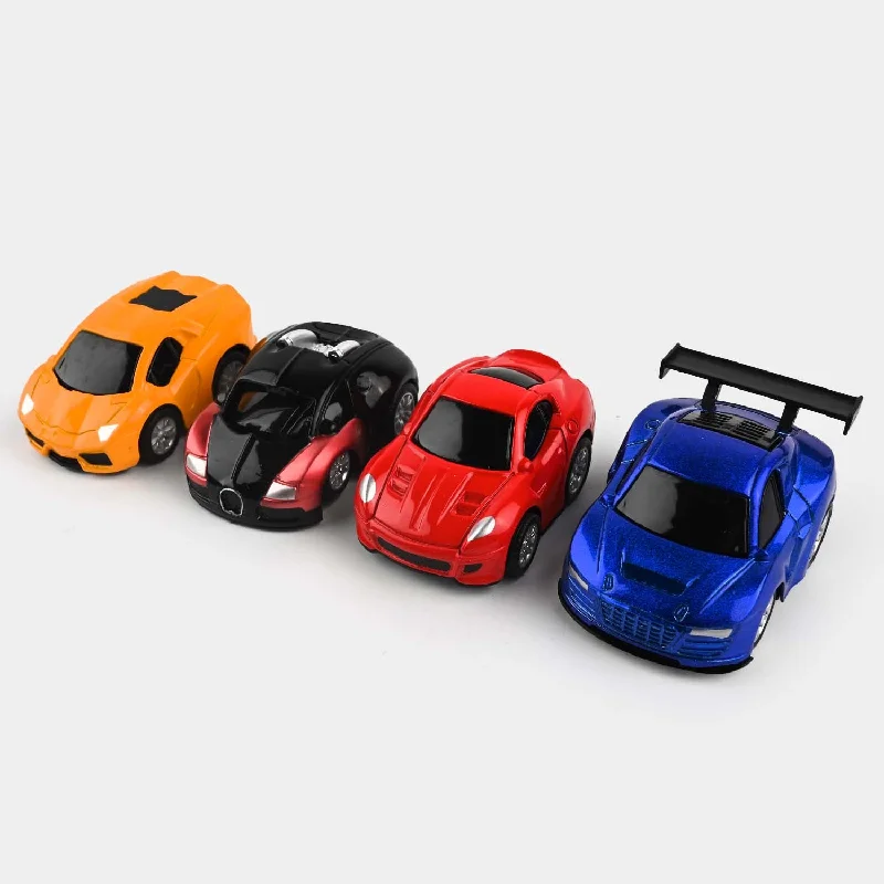 RC Monster Truck with Large - Scale Tires and a High - Torque Motor for Extreme ManeuversDie Cast Metal Cars 4Pcs Set