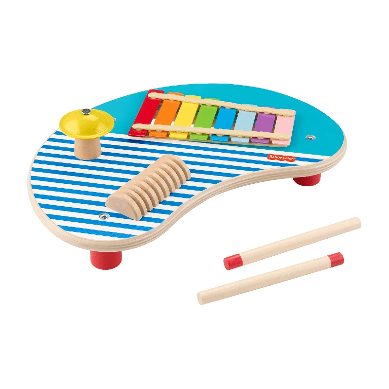 Hand - Turned Wooden Spinning Top with a Colorful Design for Classic AmusementHand - Turned Wooden Spinning Top with a Colorful Design for Classic AmusementFisher-Price Wooden Musical Table With Percussion instruments, 3 Pieces