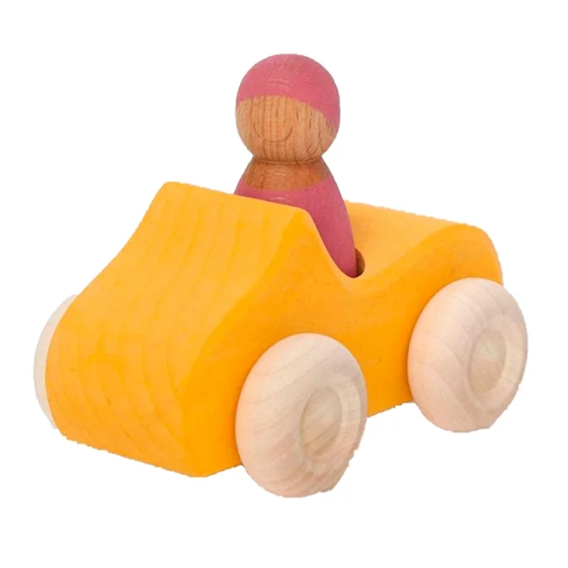 Kids' Plastic Pedal - Powered Tricycle with a Storage Basket and Safety FeaturesGRIMM´S Toy Car Small Convertible Yellow