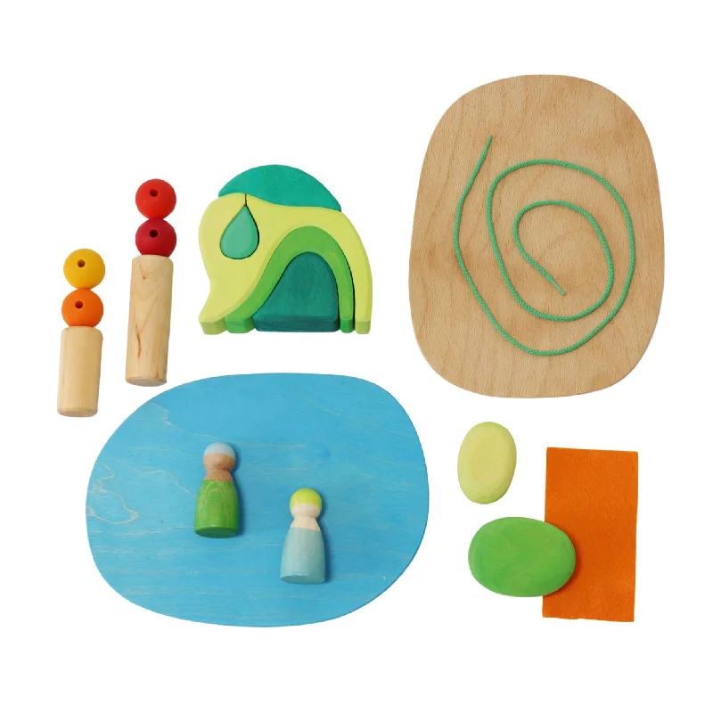 Solid Wood Stacking Cups with Different Sizes for Sensory Play and Motor SkillsSolid Wood Stacking Cups with Different Sizes for Sensory Play and Motor SkillsIn the Woods - Wooden Small World Play Set