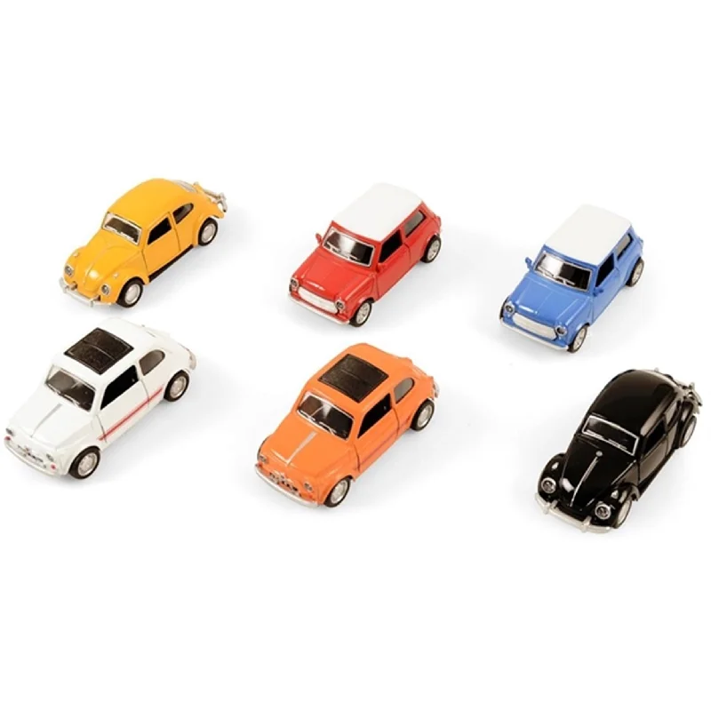 Model Kit of a Vintage Volkswagen Beetle for DIY CustomizationMagni Fiat 500 Pull Back Orange