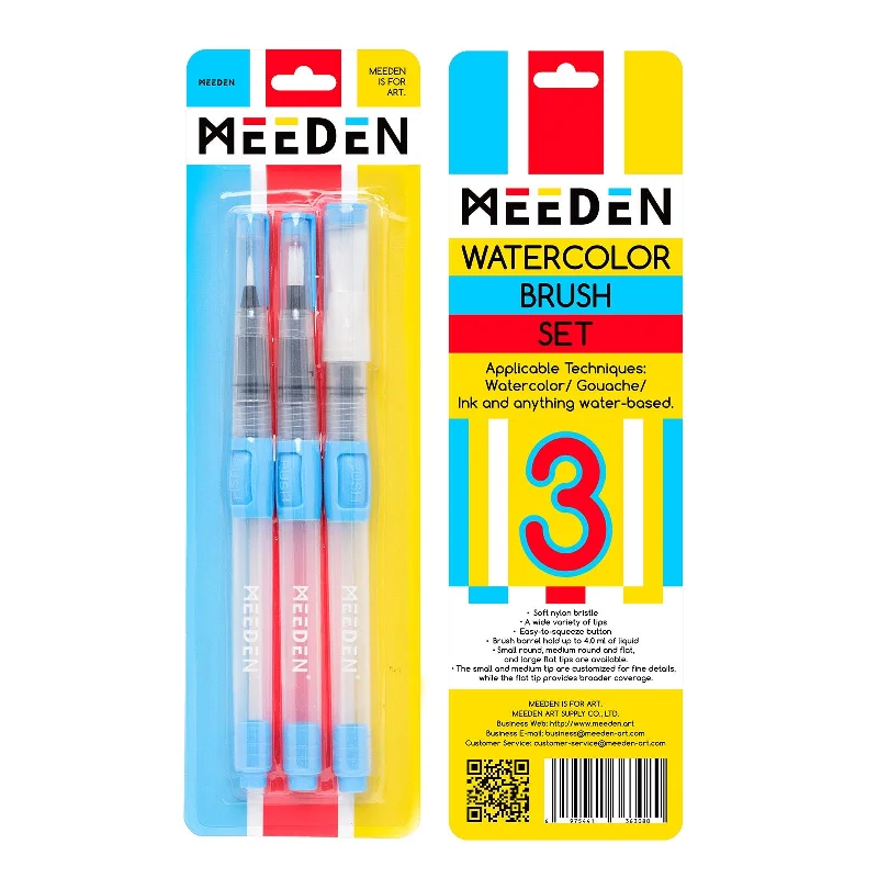 Hand - Turned Wooden Paint Roller Handles for Large - Scale Painting ProjectsMEEDEN Water Brush Pens Set, 3 Pieces Refillable Water Color Brush Pen Set