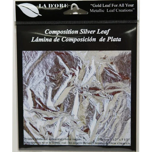 Wooden Sketchbook Covers with Elastic Closures for Protecting ArtworkMetal Leaf - Silver La D'Ore