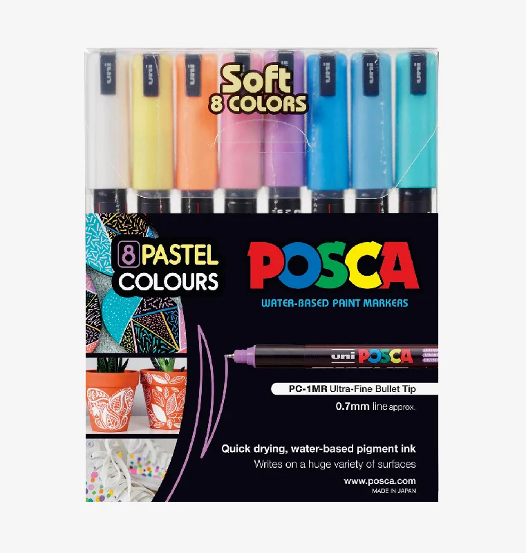 Wooden Sketchbook Covers with Elastic Closures for Protecting ArtworkPosca Paint Marker PC-1MR 0.7mm Pin Type Tip 8 Colour Pastel Pack