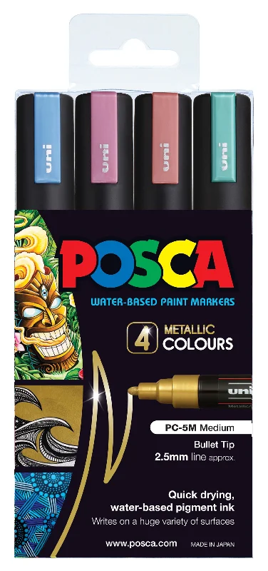 Wooden Craft Knife Handles with Replaceable Blades for Precision CutsPosca Paint Marker PC-5M 1.8-2.5mm Bullet Tip 4 Piece Pack Metallic Colour