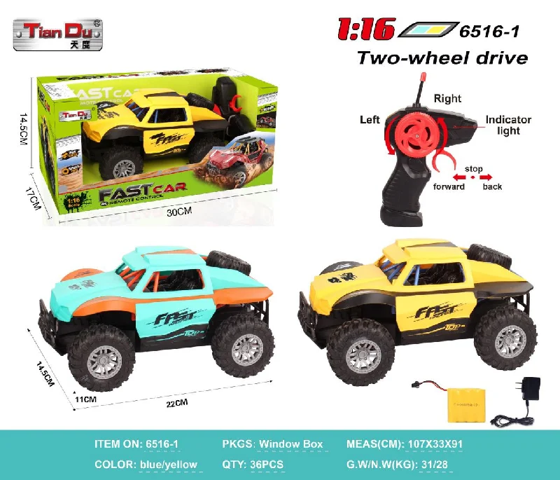 RC Monster Truck with Large - Scale Tires and a High - Torque Motor for Extreme ManeuversR/C 4 Functiion Car W/Usb W.Bx