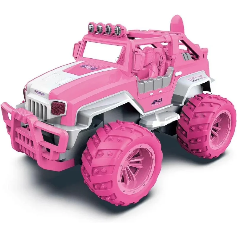 Battery - Operated Toddler Ride - On Electric Car in Pink with Music and LightsSam Toys Remote Control 1:12 Pink Monster Truck , with Rechargeable Battery