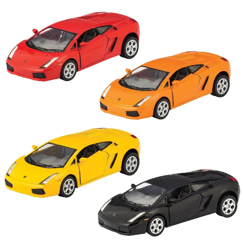 Collectible Train Set with a Steam Locomotive, Passenger Cars, and Track AccessoriesSchylling Die Cast Lamborghini Gallardo Black/Yellow/Orange/Red