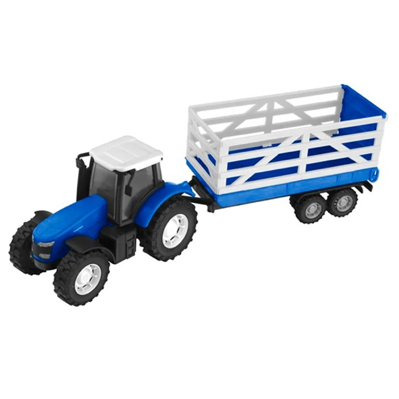 Radio - Controlled Drift Car with Adjustable Suspension and High - Grip TiresTeamsterz Tractor and Trailer Blue Cage