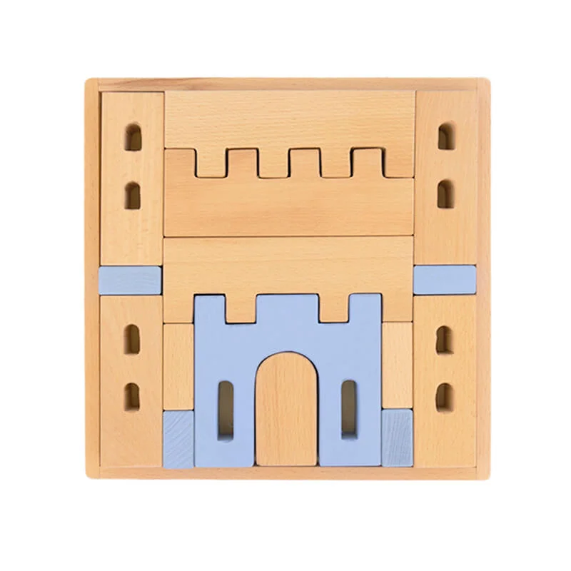 Eco - Friendly Wooden Building Blocks Set with Magnetic Connectors for Creative ConstructionEco - Friendly Wooden Building Blocks Set with Magnetic Connectors for Creative ConstructionWooden Block Set - Blue Castle - Australian Made