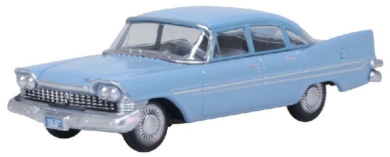 Battery - Powered Miniature Train for Indoor Home Layouts with Sound EffectsOxford Diecast 1959 Plymouth Savoy Sedan Powder Blue