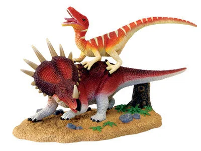 Hand - Painted Wooden Educational Toys in a Historical and Cultural Theme4D FameMaster - DIY - Dino Diorama - Styracosaurus VS Utahraptor