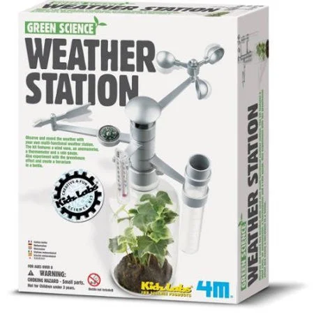 Sustainable Wooden Educational Toys with Counting and Number Recognition Elements4M Green Science Weather Station