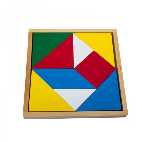 Solid Wood Educational Toys with a Math - Problem - Solving Challenge9 Pcs Large Wooden Tangram / Puzzle