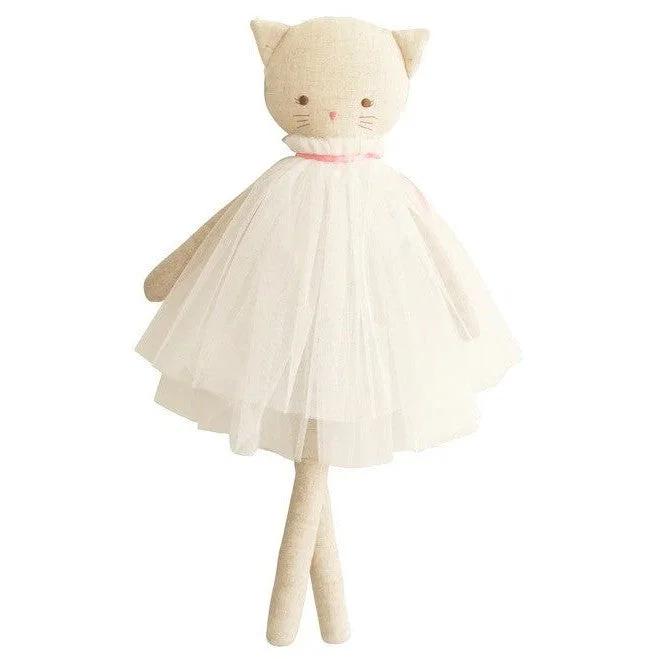 Dolls with Sound - Activated Movements and a Set of Musical Instrument AccessoriesAlimrose aurelie ivory cat doll