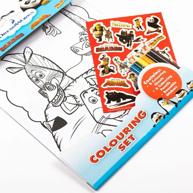 Sustainable Wooden Educational Toys with a Storytelling and Role - Playing SetAlligator Dreamworks Colouring Book - English