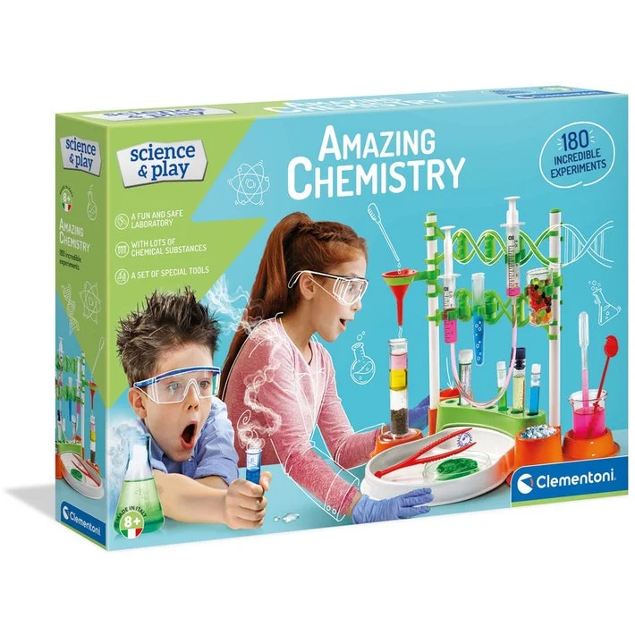 Sustainable Solid Wood Educational Toys with a Language - Learning Activity BookChemistry Science and Play