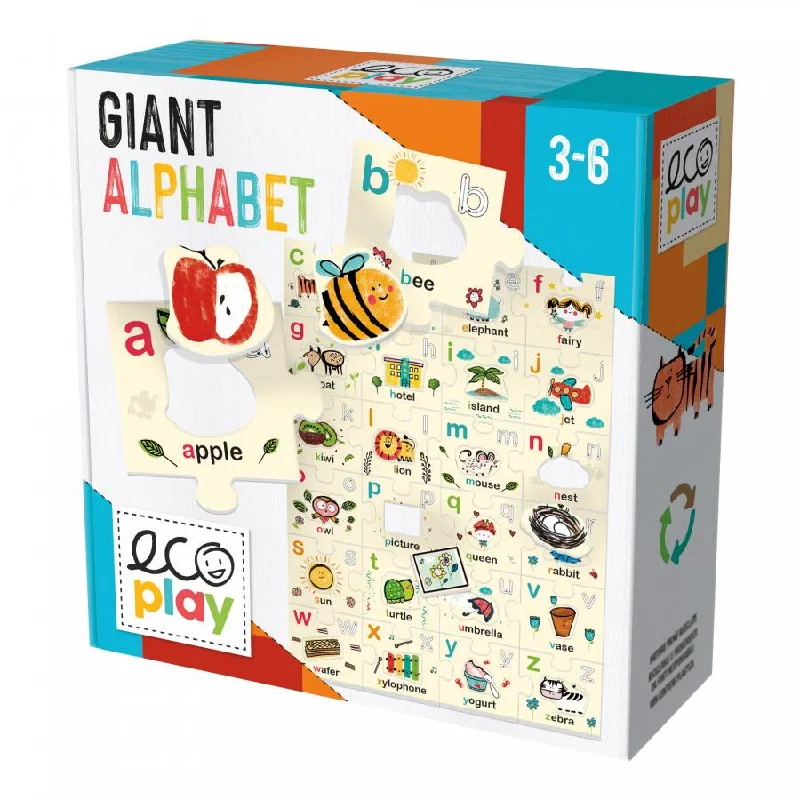 Natural Wood Early Learning Educational Toys for Toddlers' Cognitive DevelopmentEcoPlay Giant Alphabet