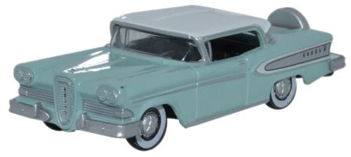 Slot Car Racing Set featuring Formula 1 Cars and a Multilane TrackOxford Diecast 1958 Edsel Citation Ice Green/Snow White - 1:87 Scale