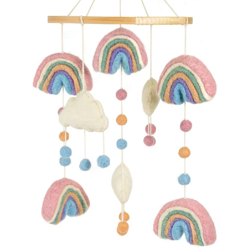 Solid Wood Educational Toys with a Coding and Logic - Building GameFelt Hanging Mobile - Rainbows