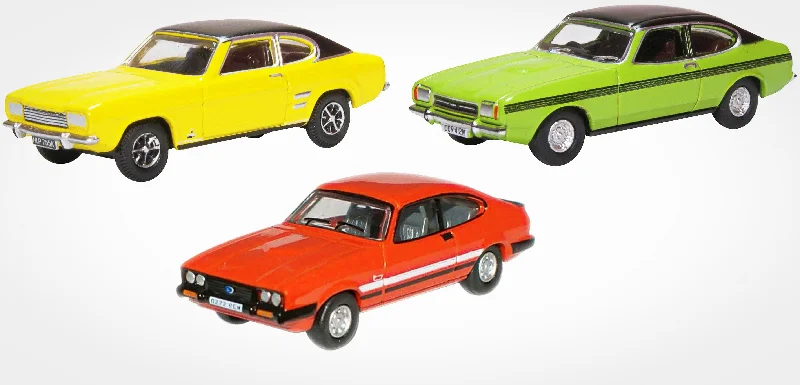 HO - Scale Model Railway Set with a Mountain - Themed Landscape and TunnelOxford Diecast 3 Piece Ford Capri Set MK1/MK2/MK3