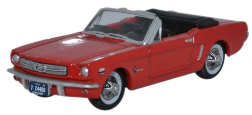 Battery - Powered Miniature Train for Indoor Home Layouts with Sound EffectsOxford Diecast 1965 Ford Mustang Convertible Poppy Red - 1:87 Scale