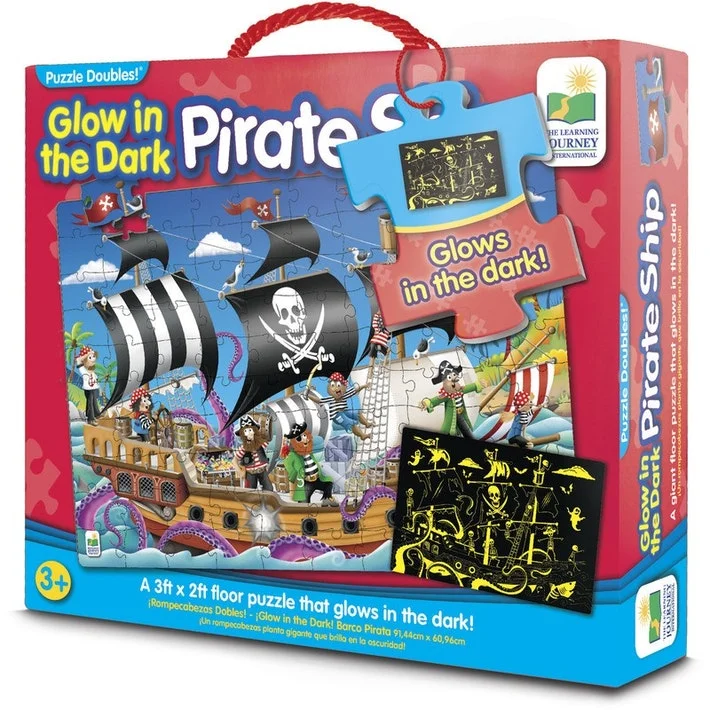 Hand - Carved Wooden Educational Toys with Alphabet - Learning BlocksGlow in the Dark Pirate Ship