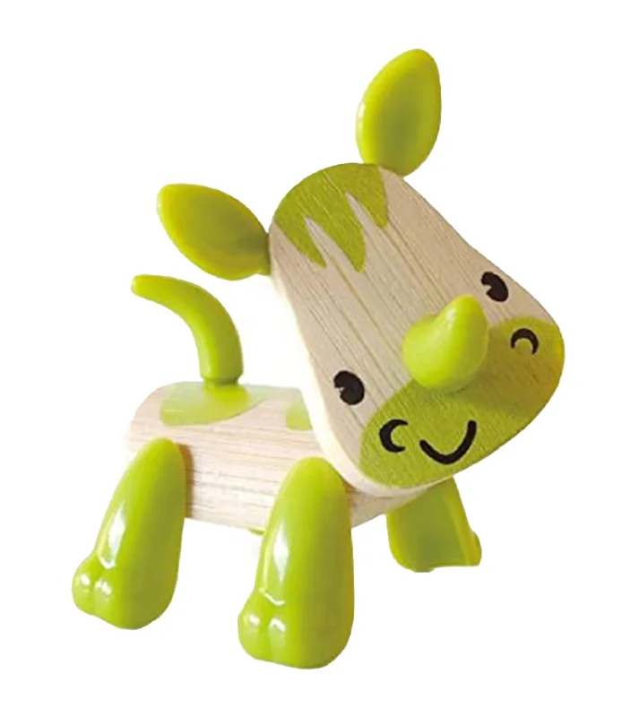 Eco - Friendly Wooden Educational Toys with a Gardening and Plant - Growing KitRhino Play Figure