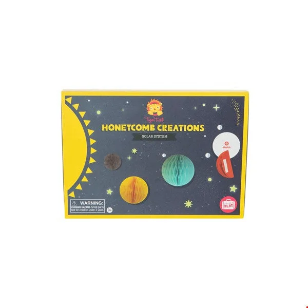 Natural Finish Wooden Educational Toys with a Music - Making Function for 3 - 5 Year OldsHoneycomb Creations Solar System