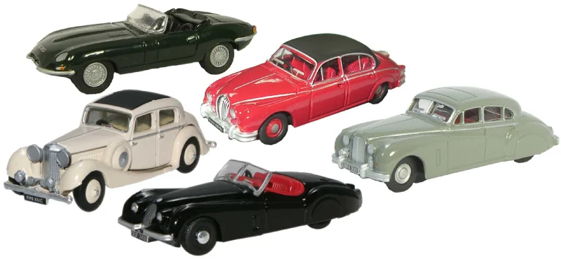 Battery - Powered Miniature Train for Indoor Home Layouts with Sound EffectsOxford Diecast 5 Piece Jaguar Collection