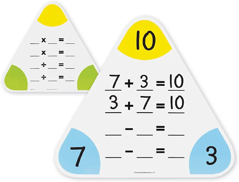 Eco - Friendly Solid Wood Educational Toys with Shape - Sorting Features for 1 - 3 Year OldsLearning Resources Write and Wipe Fact Family Boards- Addition / Subtraction / Multiplication / Division