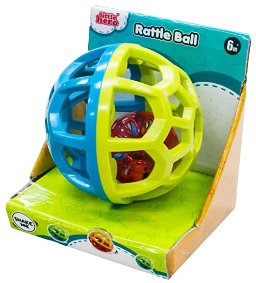 Solid Wood Educational Toys with a Math - Problem - Solving ChallengeLittle Hero Rattle Ball - Assorted