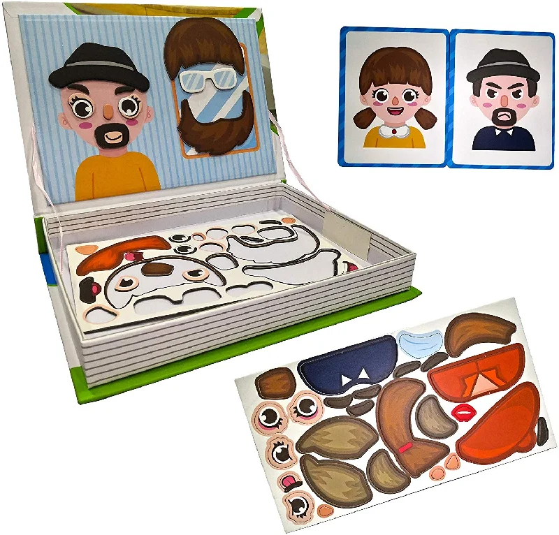 Sustainable Wooden Educational Toys with a Storytelling and Role - Playing SetMagnetic Facial Expression  Box Set