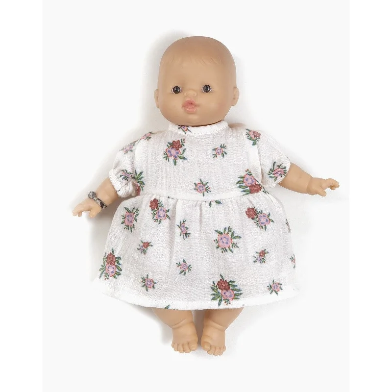 Plus - Sized Soft - Body Cloth Dolls for Toddlers with a Set of Colorful Clothing AccessoriesMinikane babies Eugénia double gauze Faustine dress