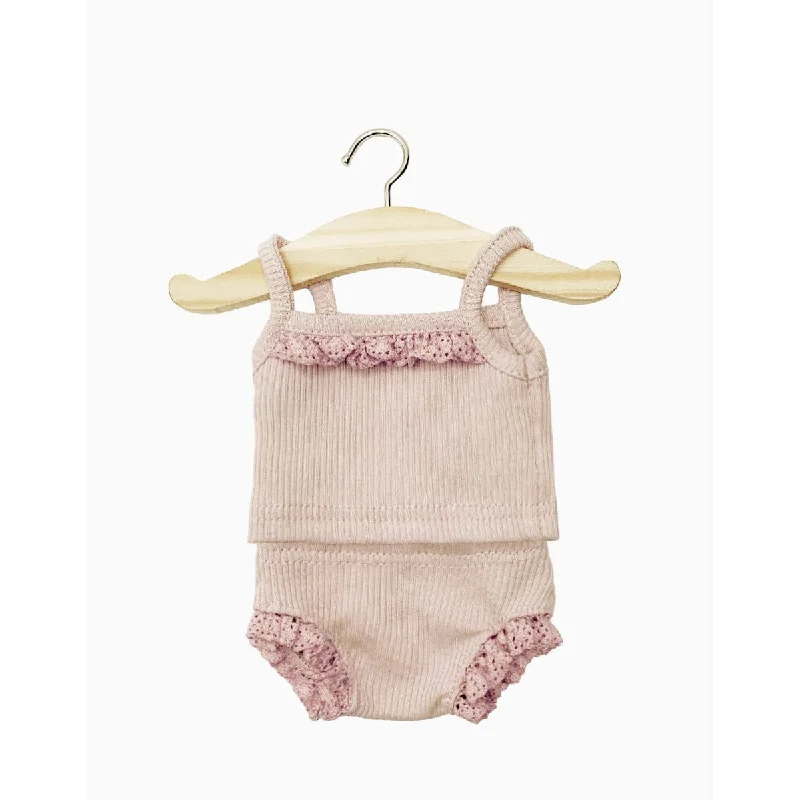 Dolls with a Solar - Powered Feature and Outdoor - Adventure AccessoriesMiniKane bambini marcel underwear and shirt in petal ribbed knit