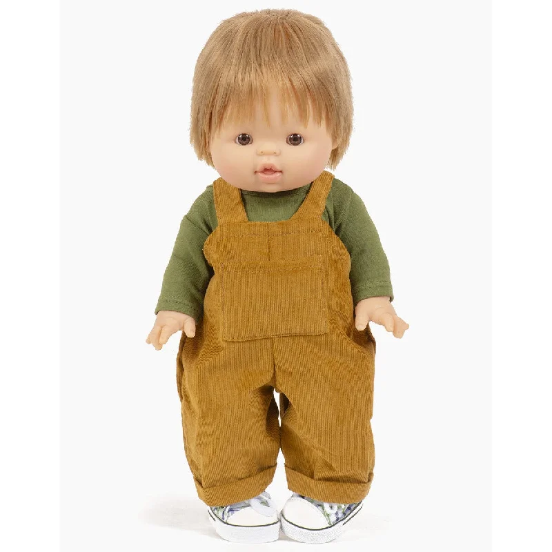 Dolls Inspired by Popular Fantasy Characters with Magic - Themed AccessoriesMinikane gordis Antoine overalls set in Havana milleraies and dark khaki jersey t-shirt