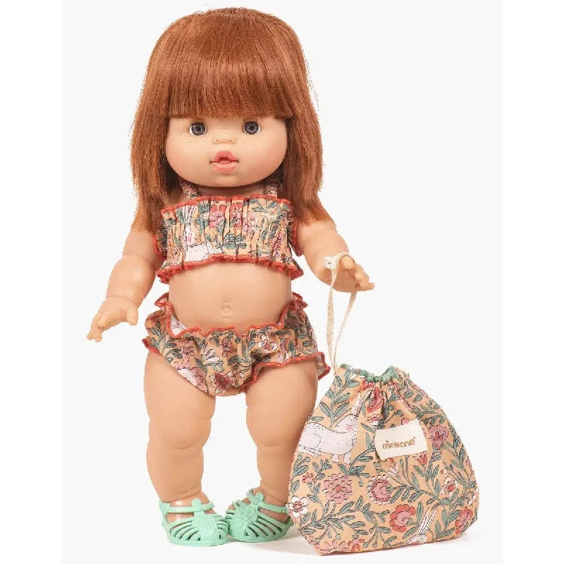 Dolls with a Weighted Body for a Soothing Effect and Comfort - Oriented AccessoriesMinikane gordis bohemian rabbit 2-piece retro swimsuit with pouch