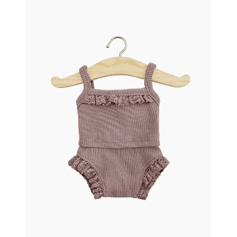 Interactive Talking Dolls with Educational Accessories like Storybooks and FlashcardsMinikane gordis ribbed knit underwear and shirt in dark orchid