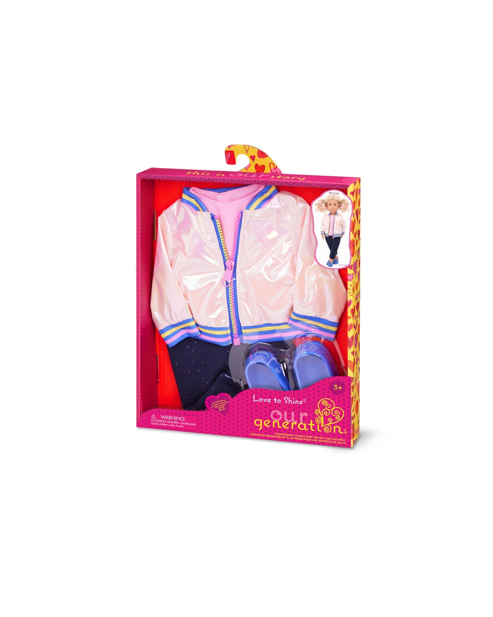 Dolls with a Waterproof Body and Beach - Themed AccessoriesOur Generation Love to Shine Tracksuit