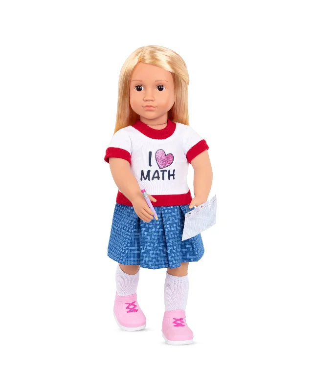 Plus - Sized Soft - Body Cloth Dolls for Toddlers with a Set of Colorful Clothing AccessoriesOur Generation Outfit Perfect Math