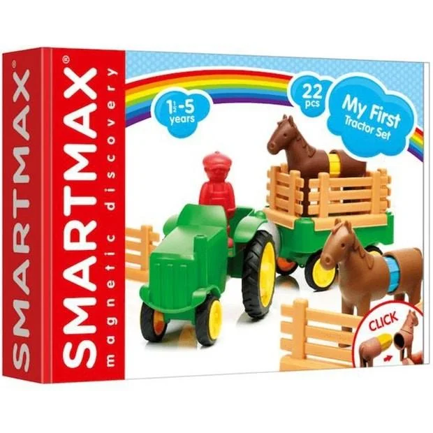 Hand - Sanded Wooden Educational Toys for Safe Exploration by PreschoolersSmartMax My First Tractor Set