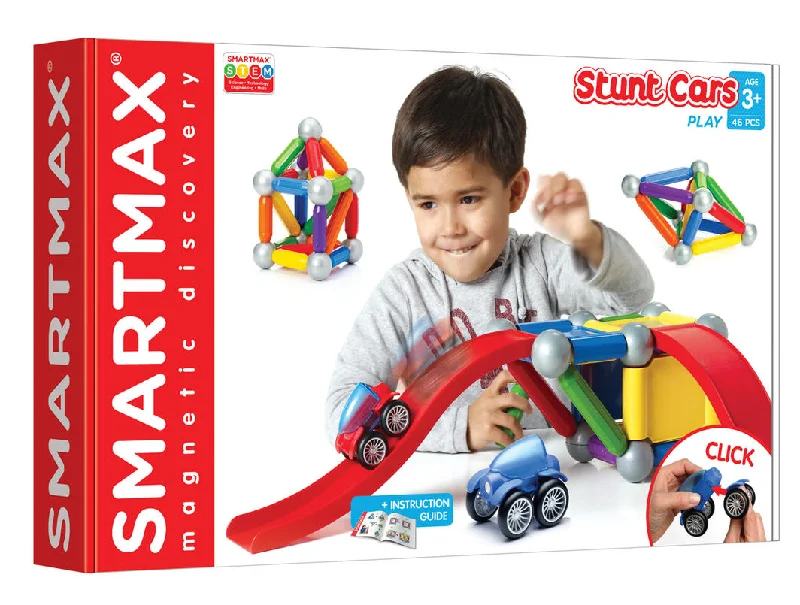 Sustainable Wooden Educational Toys with a Storytelling and Role - Playing SetSmartMax Stunt Car 46 Piece