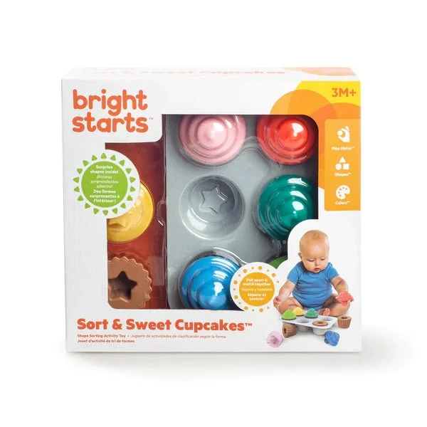 Solid Wood Educational Toys with a Science Experiment Theme for Young LearnersSort and Sweet Cupcakes Bright starts