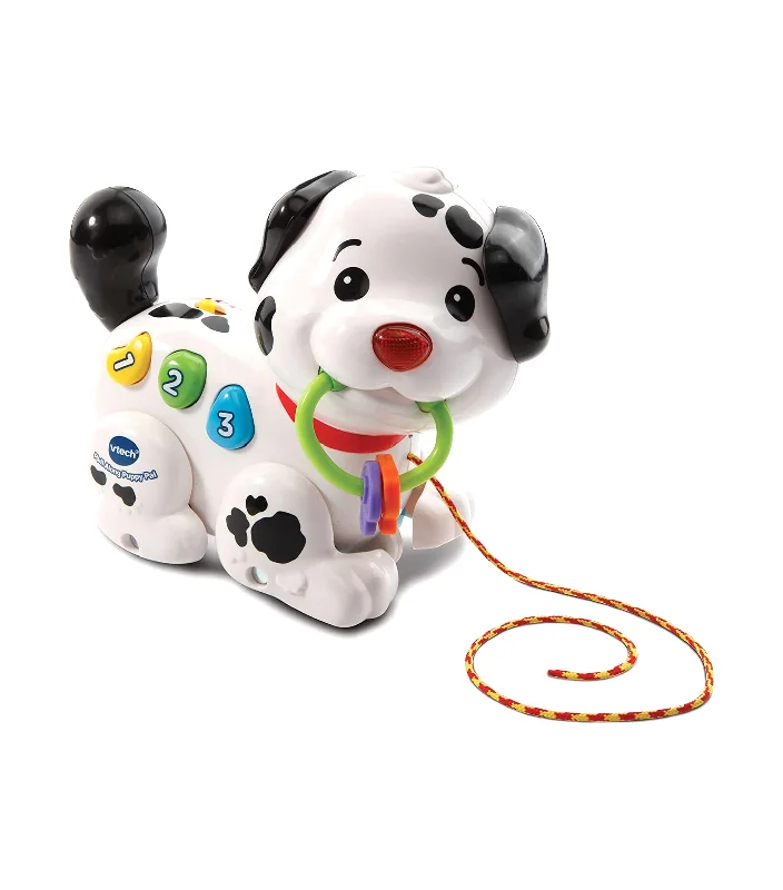 Hand - Painted Wooden Educational Toys in a Historical and Cultural ThemePull Along Puppy Pal