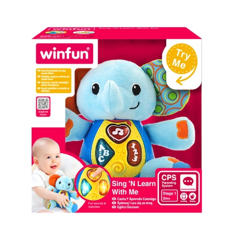 Solid Wood Educational Toys with a Coding and Logic - Building GameWin fun Sing n Learn With Me - Timber the Elephant