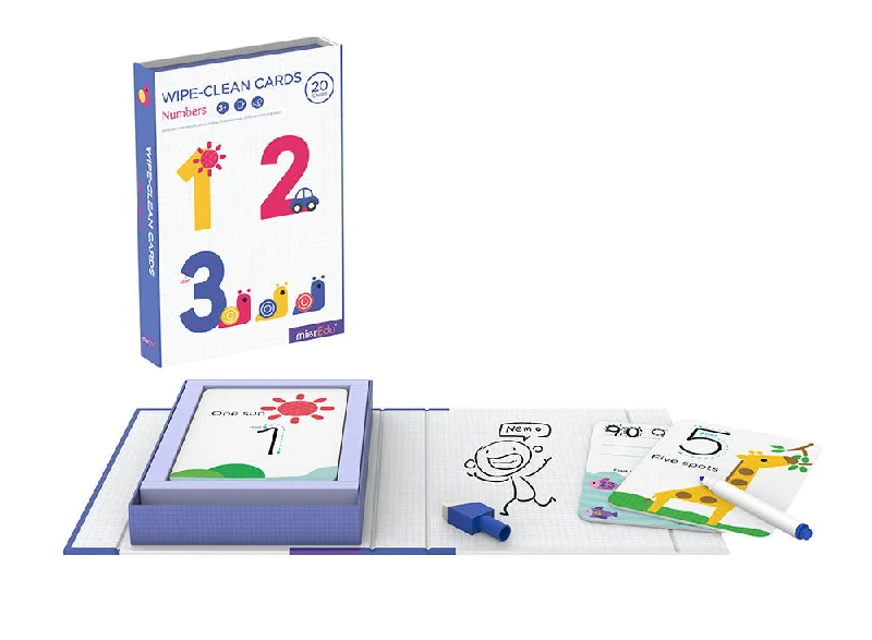 Solid Wood Educational Toys with a Science Experiment Theme for Young LearnersWipe clean Activity Set 123 Numbers