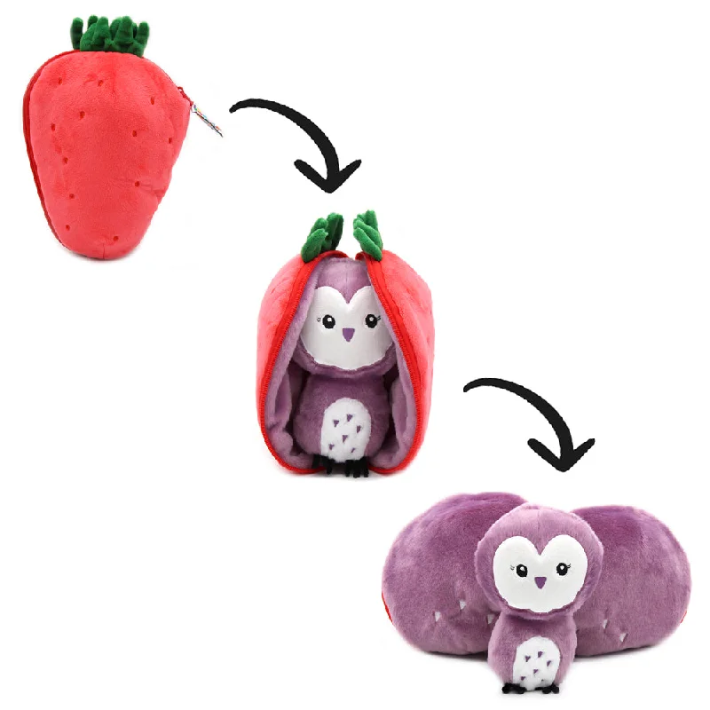 Giant Plush Teddy Bears with Soft Fur for Bedroom DecorationViolet the Owl/Strawberry - Flipetz